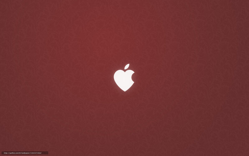 White Apple Logo — Red, Calm