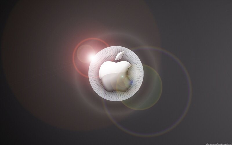 White Apple Logo Sphere