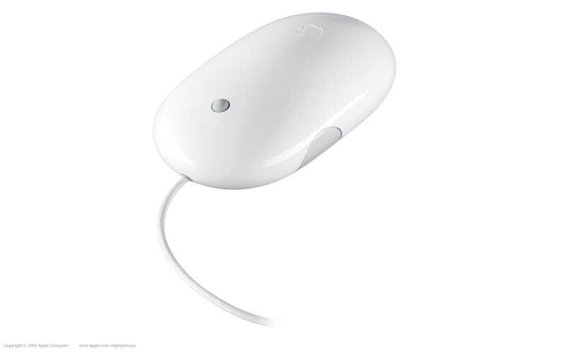 white apple mouse