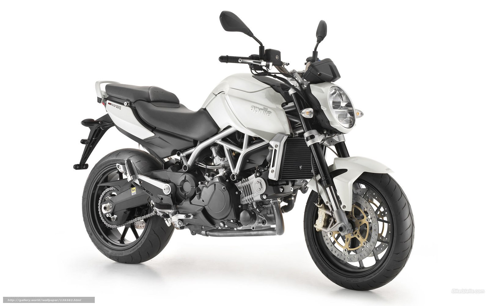 white aprilia motorcycle