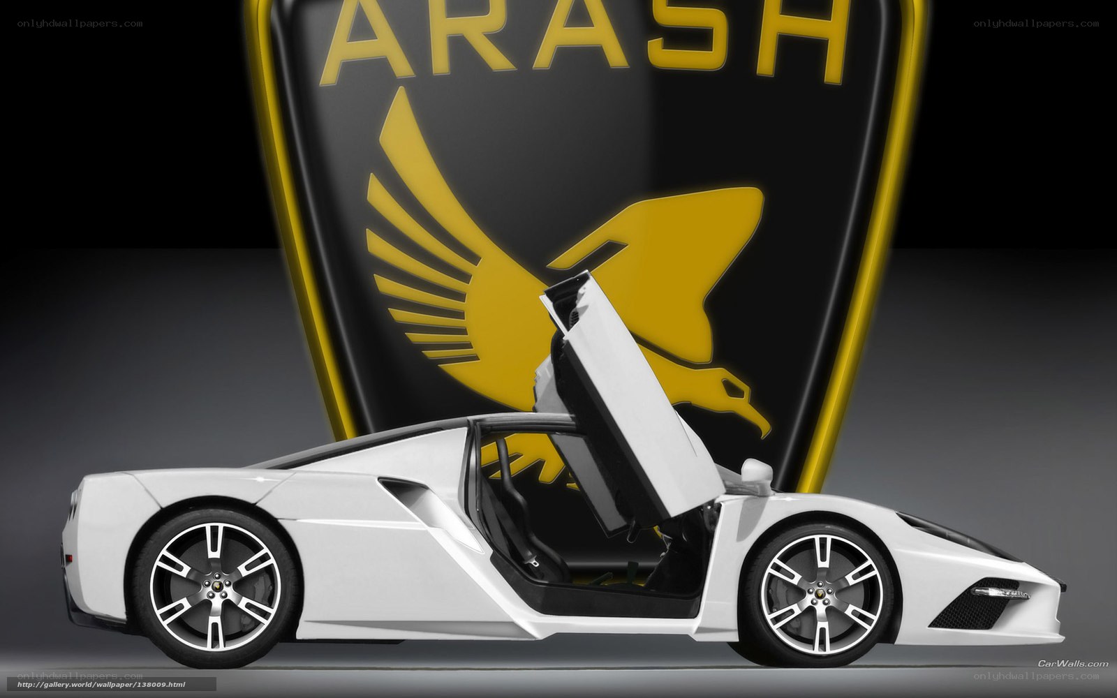 white arash sports car