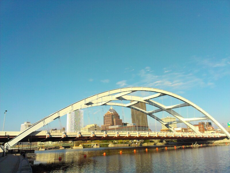 White Arch Bridge — Blue