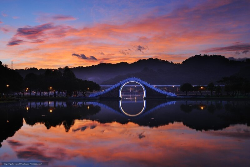 White Arched Bridge — Orange