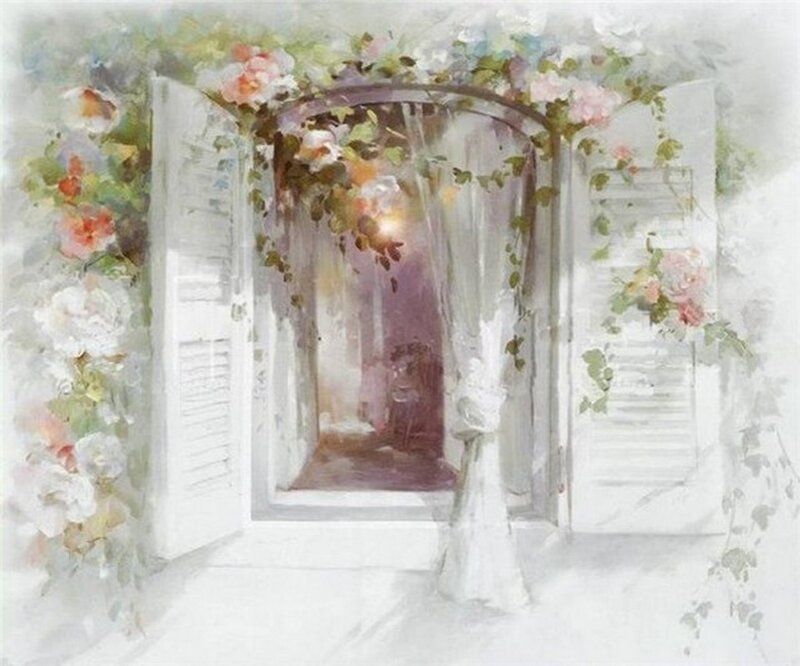White Arched Doorway — Serene