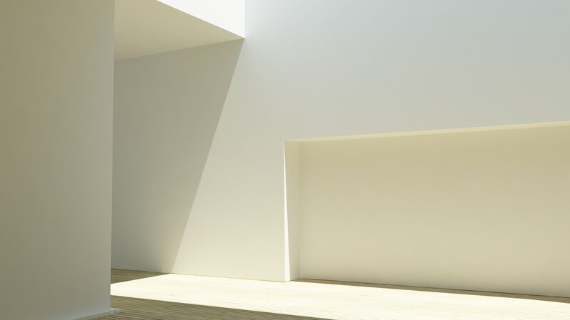 White Architectural Space — Serene, Afternoon