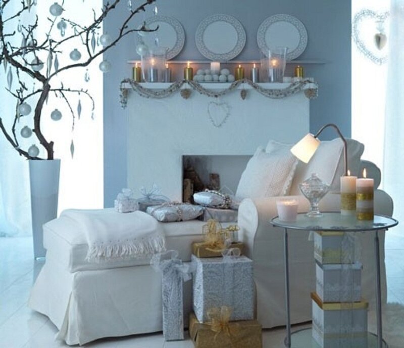 White Armchair with Gifts
