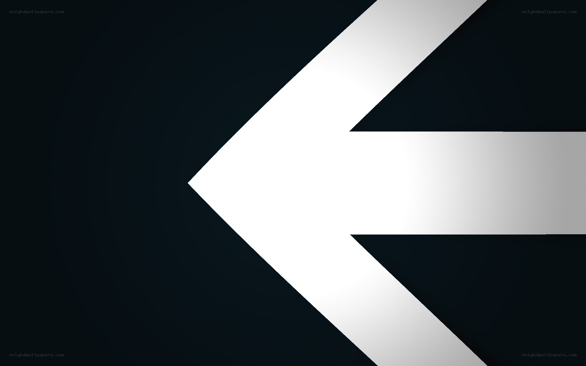 white arrow on dark background