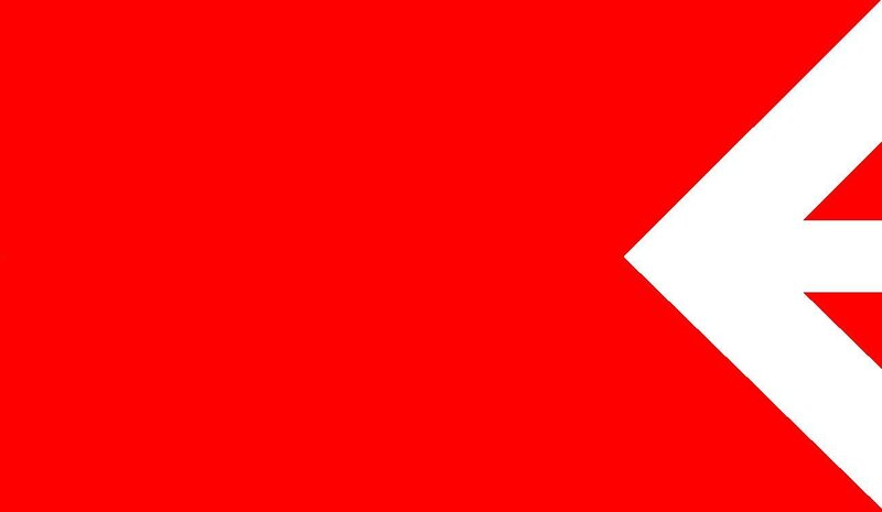 White Arrow on Red — Bold