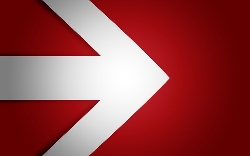 White Arrow on Red — Minimalist