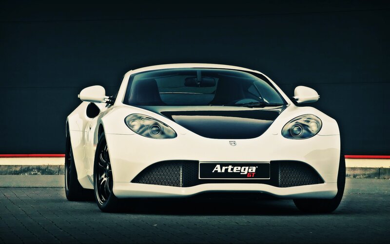 White Artega GT sports car