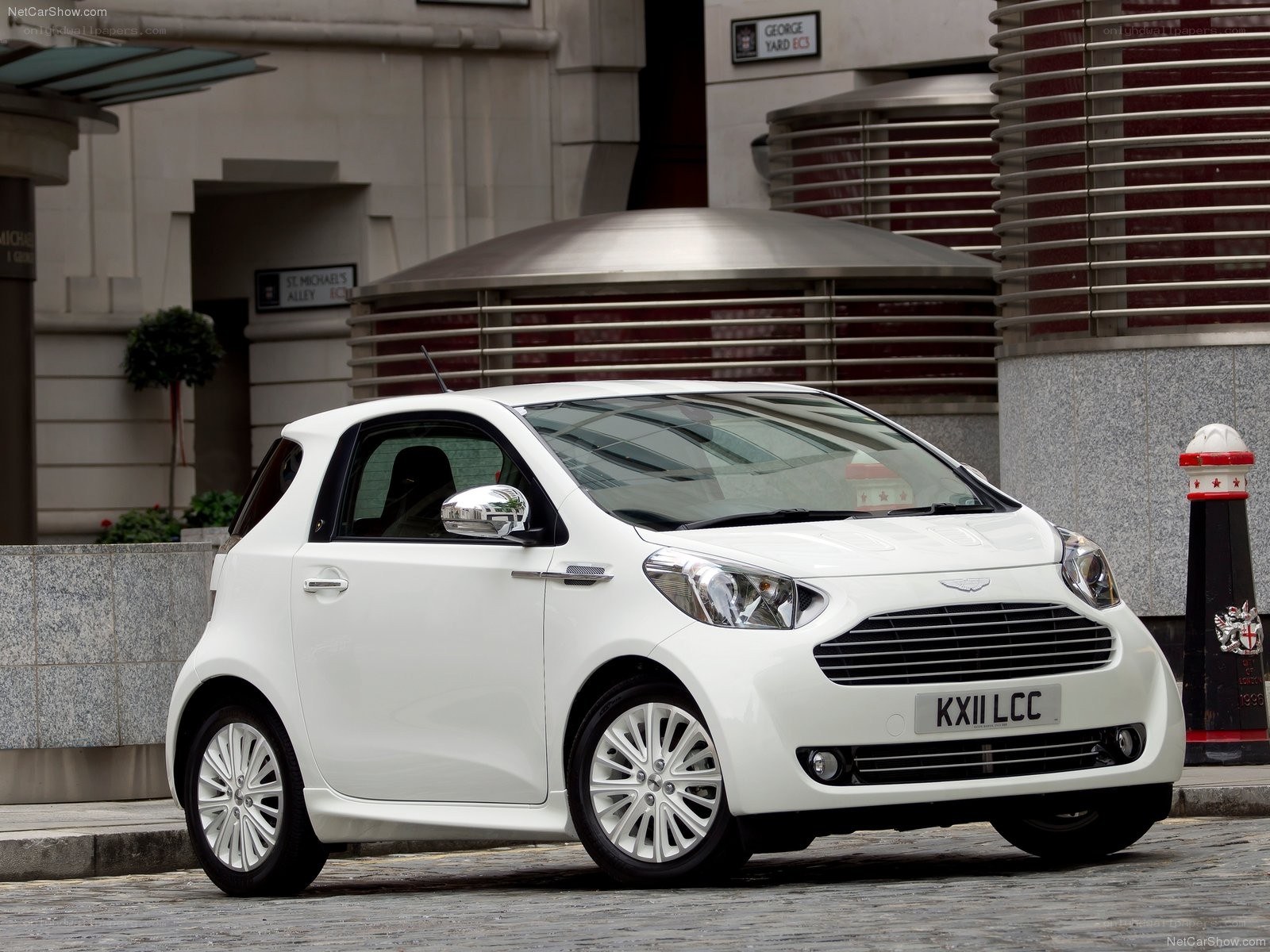 White Aston City Car