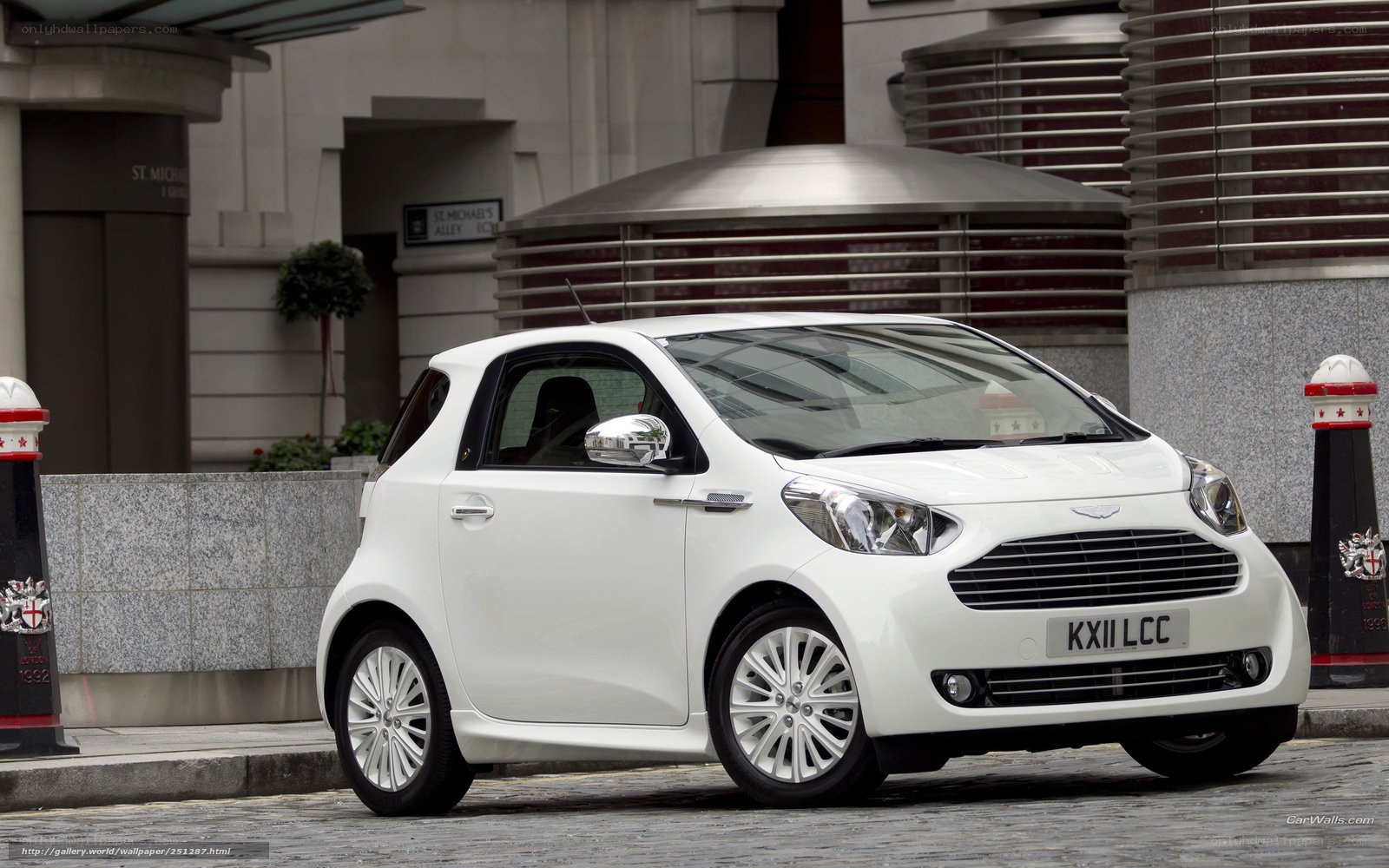 White Aston City Car