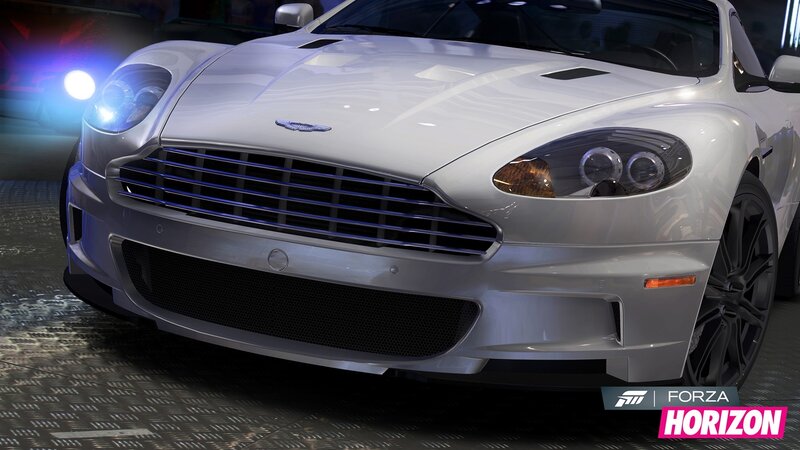 White Aston Martin Car — Dramatic
