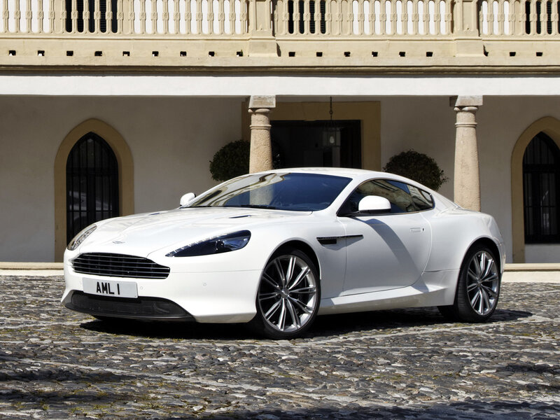White Aston Martin Car