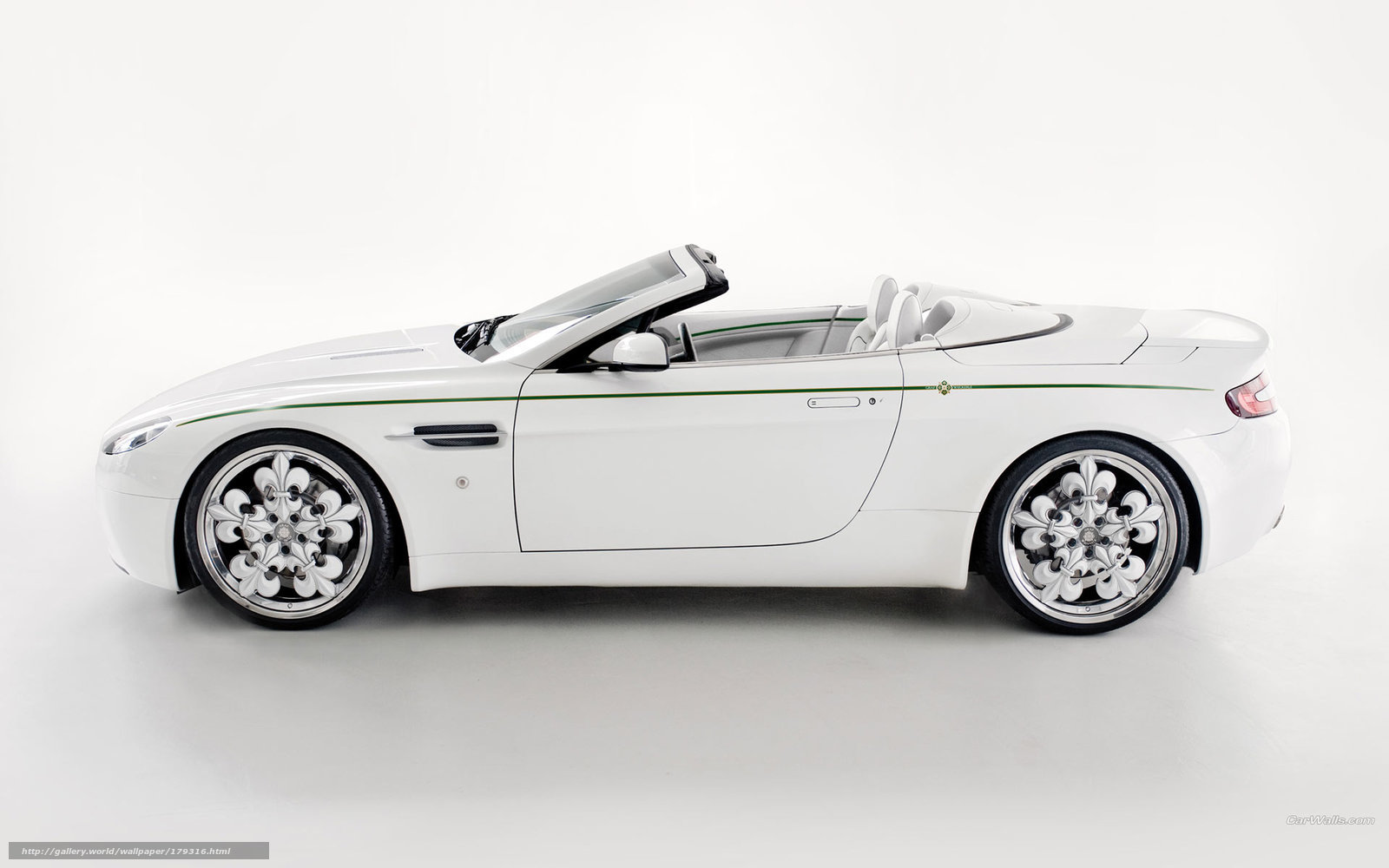 white aston martin convertible