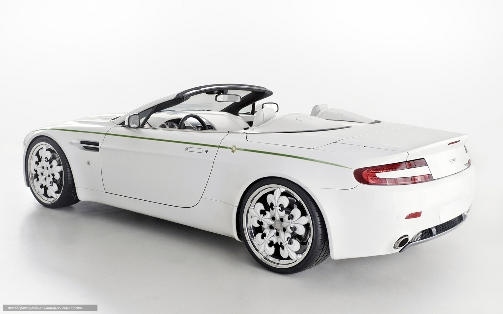 white aston martin convertible