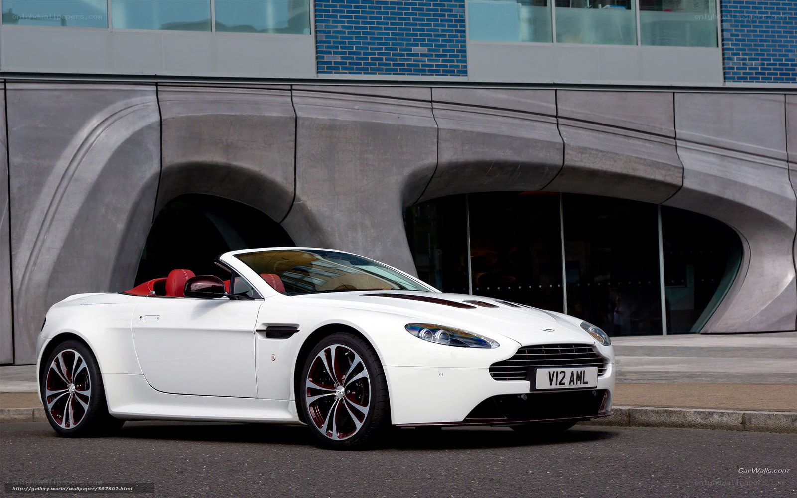 white aston martin convertible