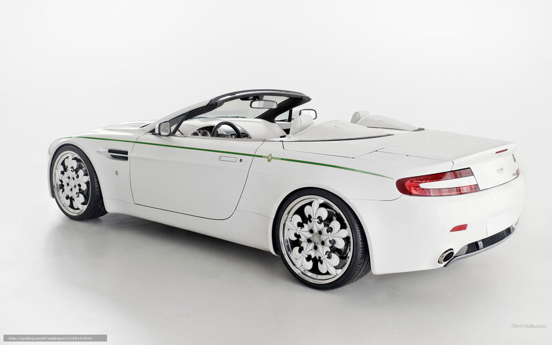 white aston martin convertible