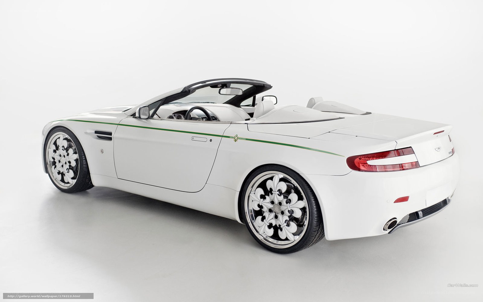 white aston martin convertible