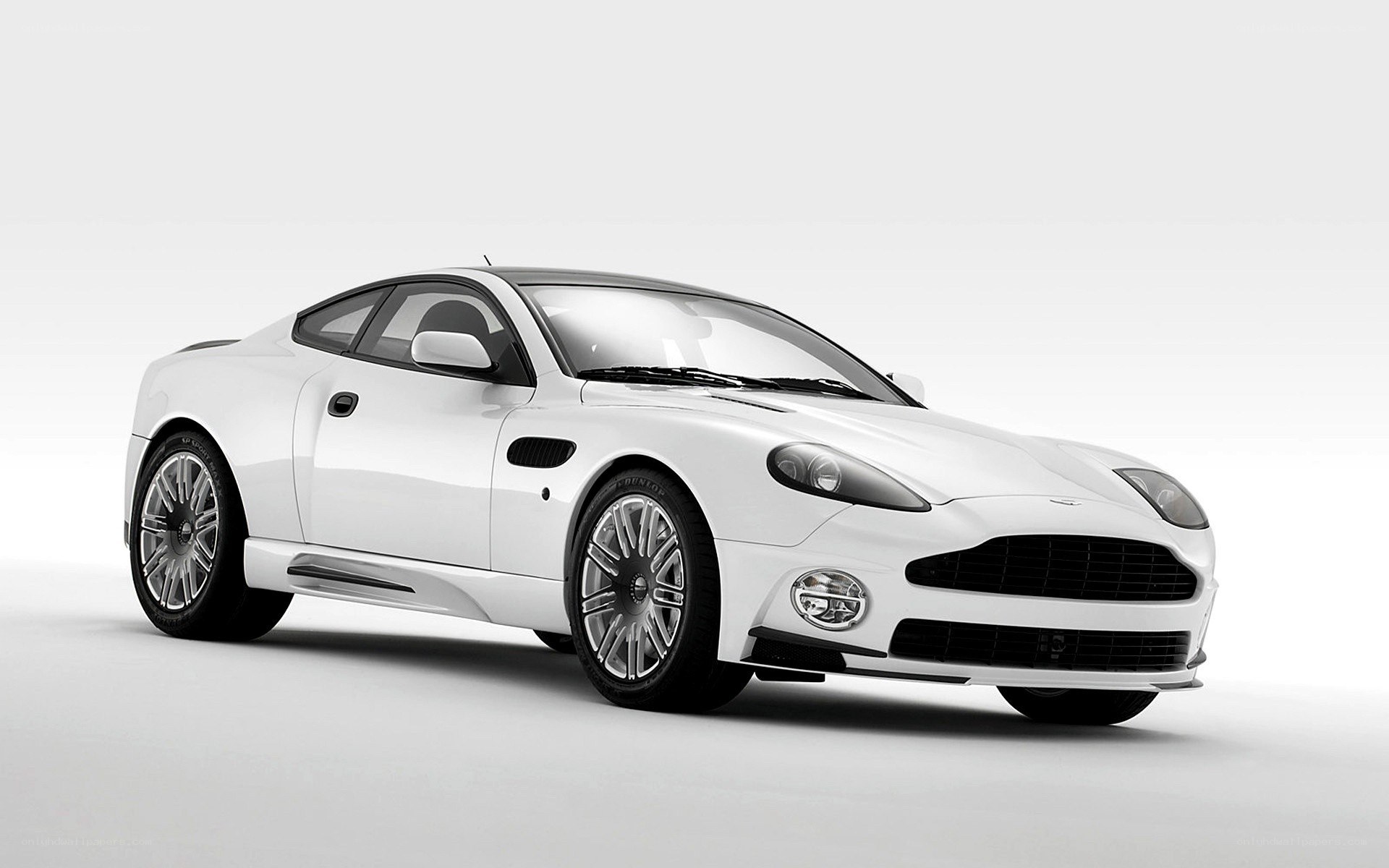 white aston martin coupe