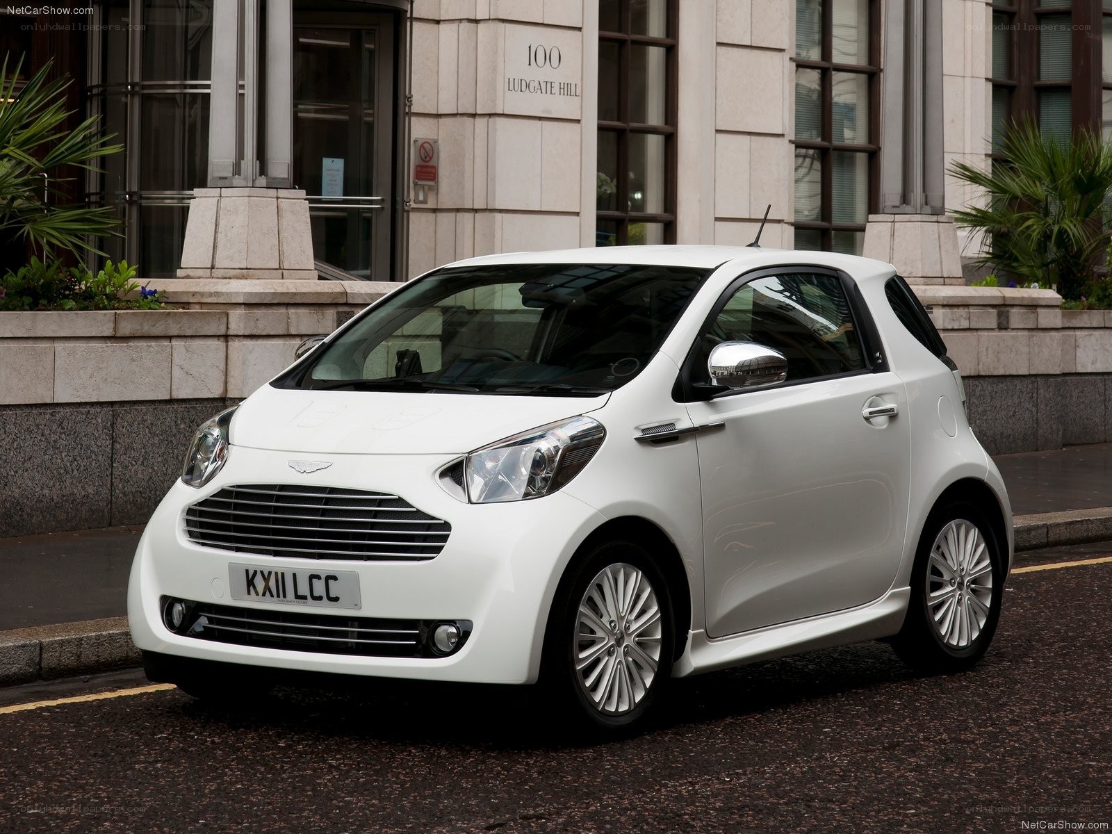 white aston martin cygnet