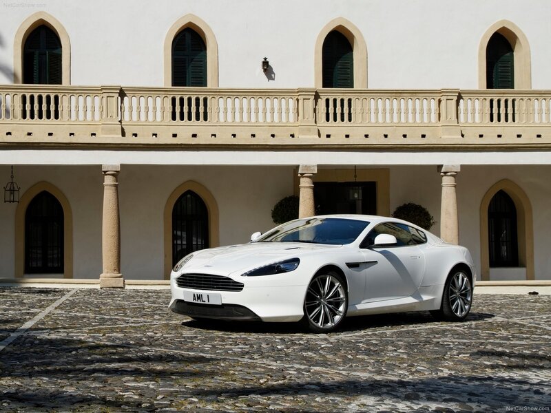 White Aston Martin DB9