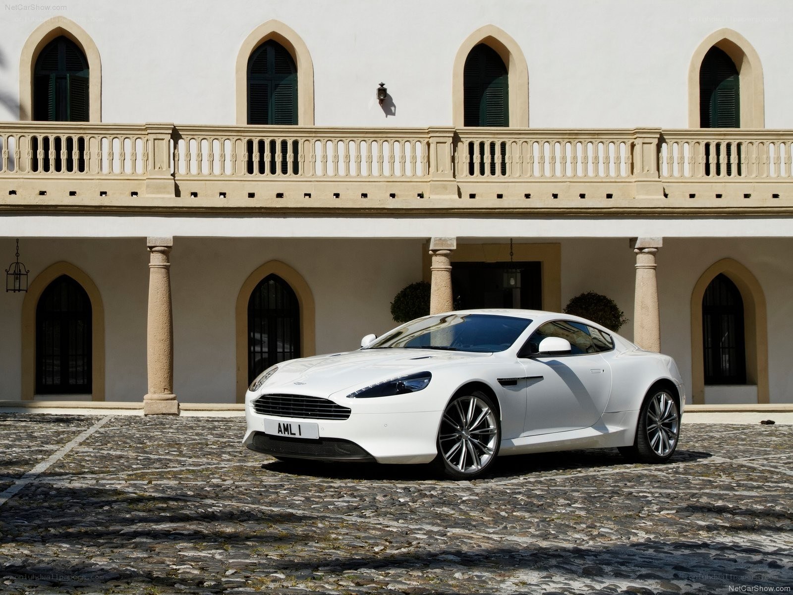 White Aston Martin DB9