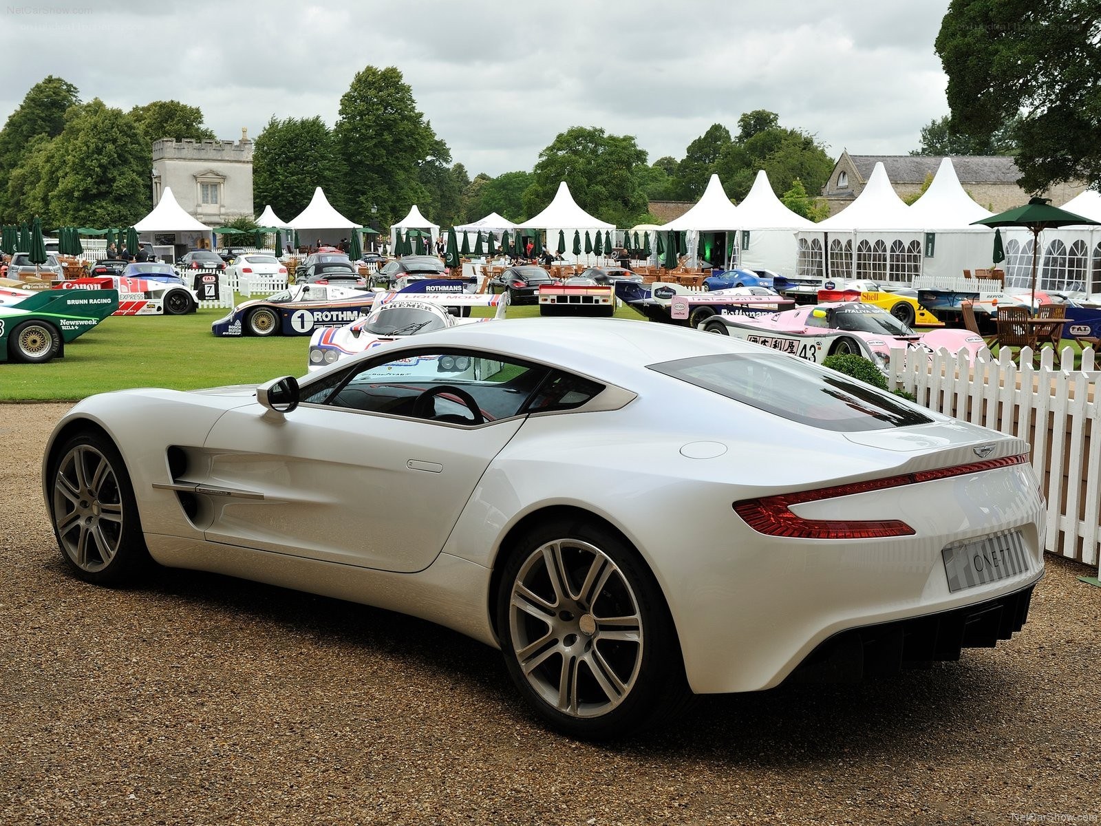 White Aston Martin One-77