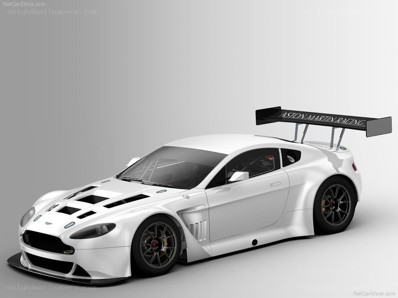 white aston martin race car