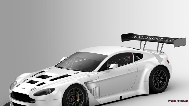white aston martin racing car