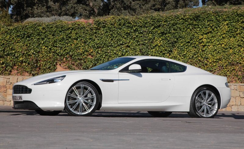 white aston martin sports car