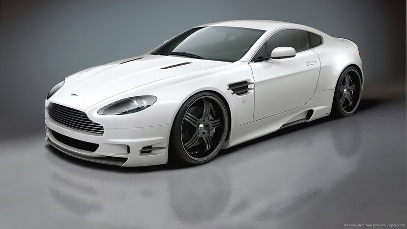 white aston martin sports car