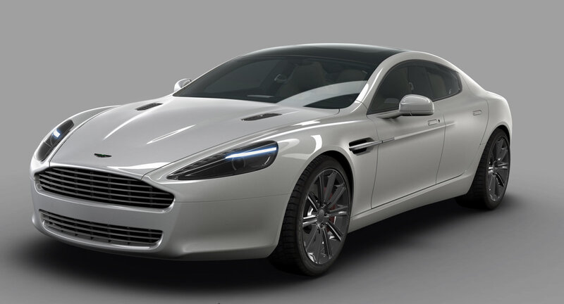 white aston martin sports car