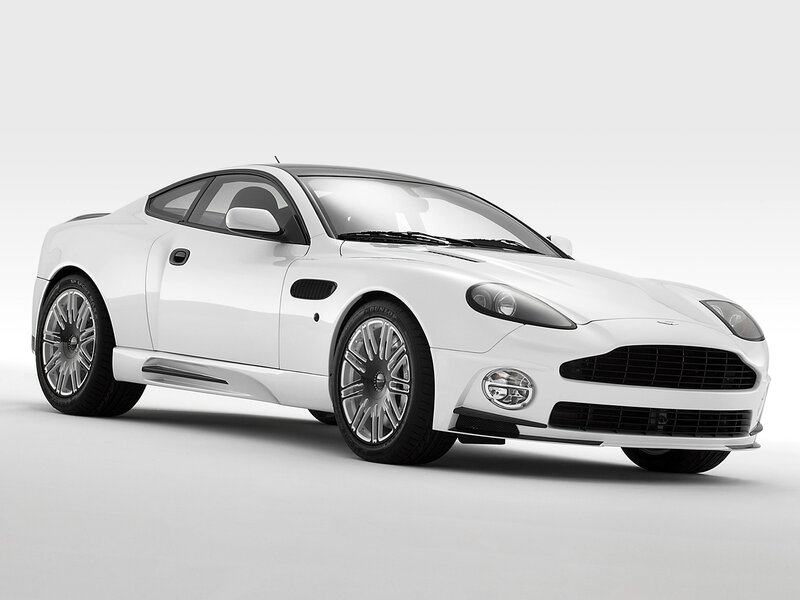 White Aston Martin sports car