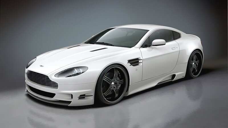white aston martin sports car