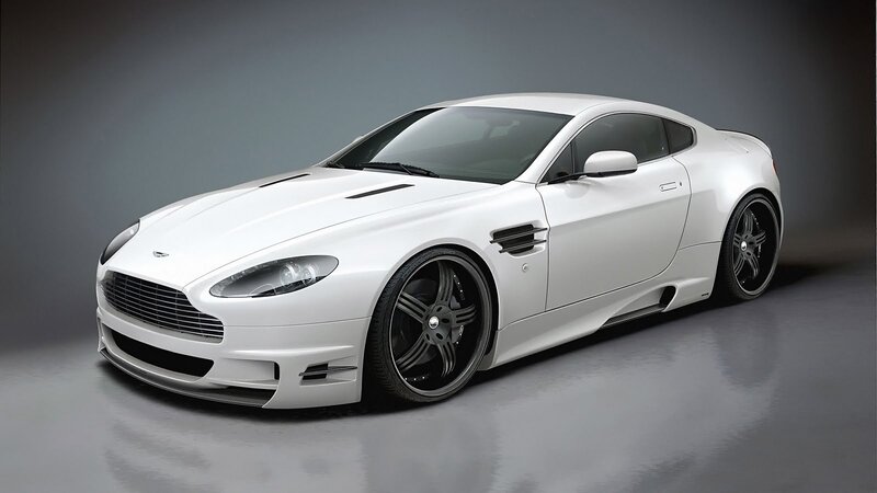 white aston martin sports car