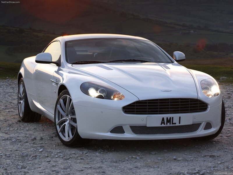 white aston martin sports car