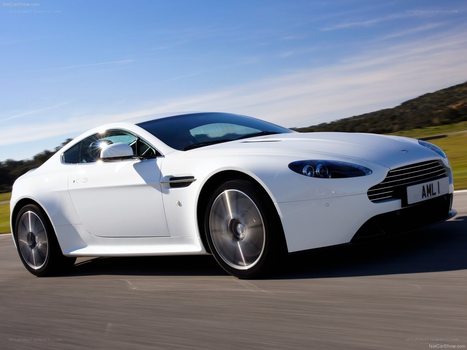 white aston martin v8 vantage