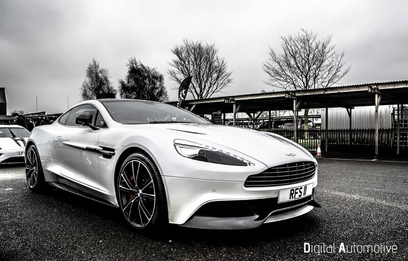 White Aston sports car