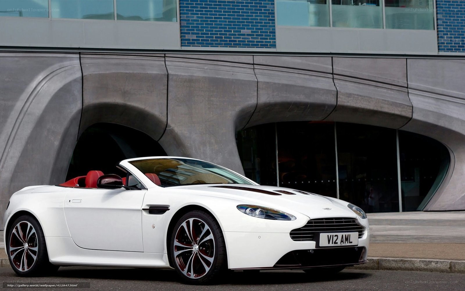 White Aston V12 convertible