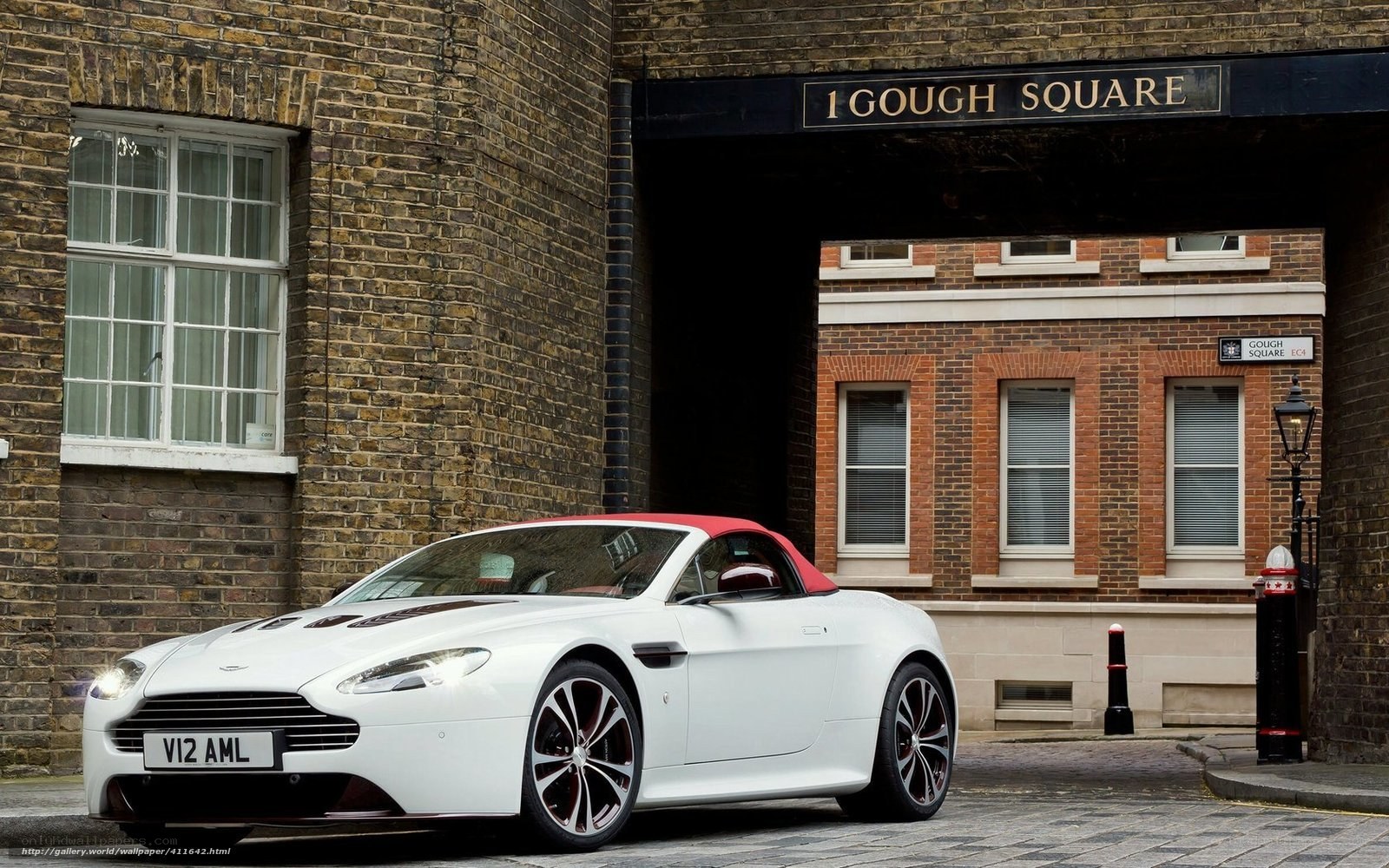 White Aston V12 in Gough Square