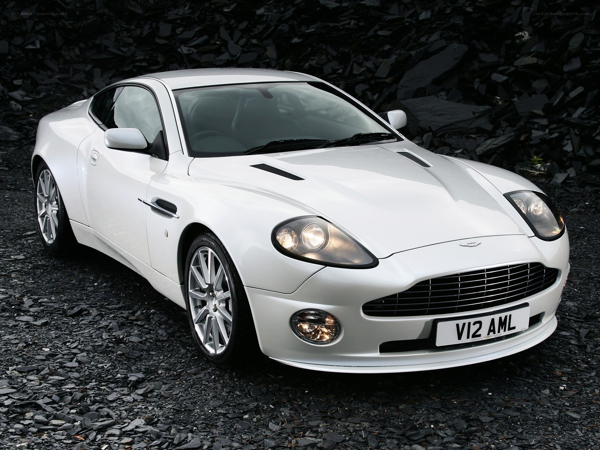 White Aston V12 Vantage