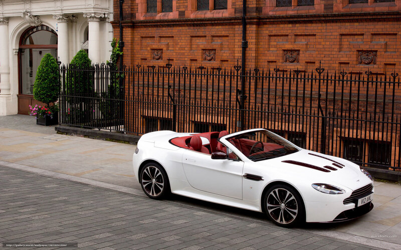 White Aston V8 Vantage Roadster