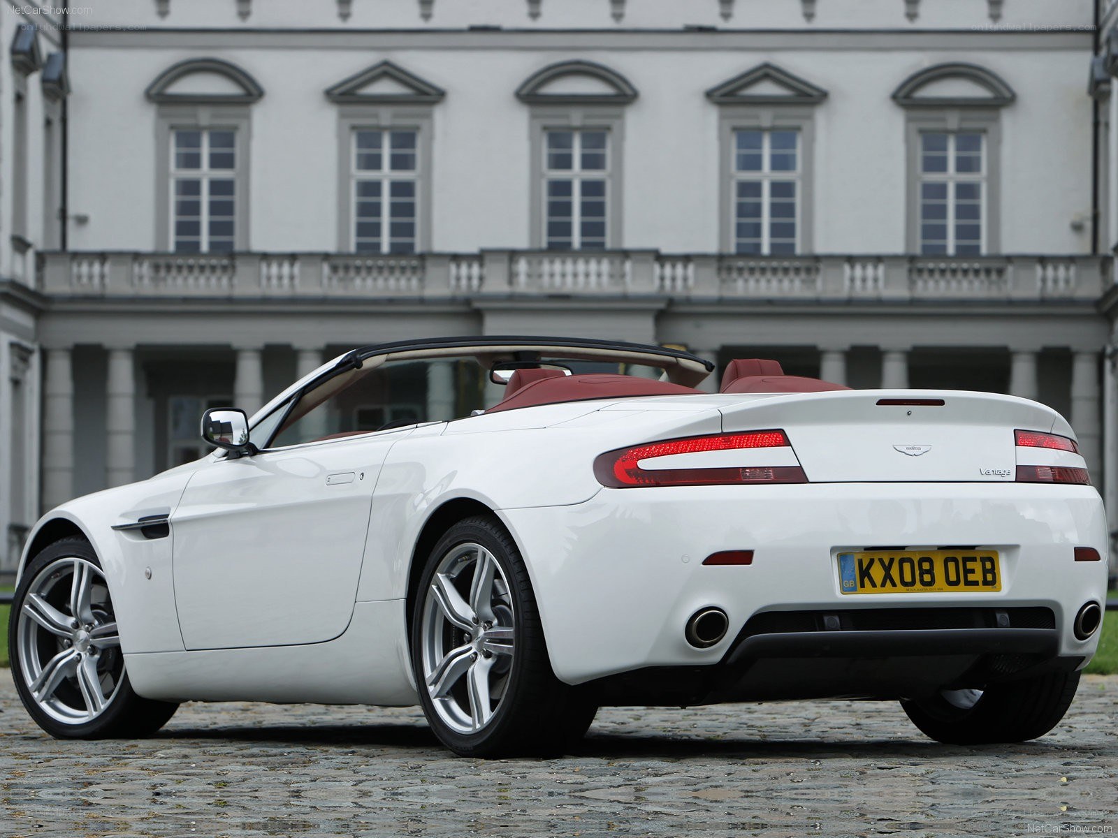 White Aston Vantage Roadster