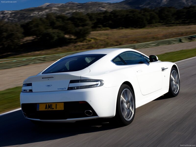White Aston Vantage S on track