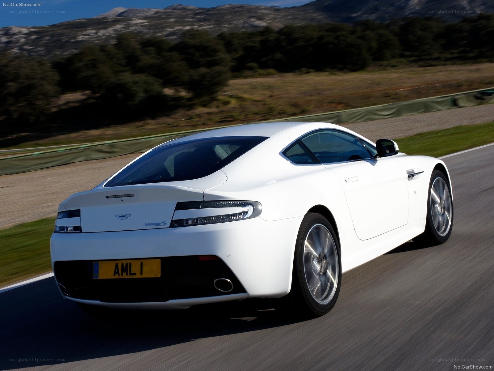 White Aston Vantage S on track