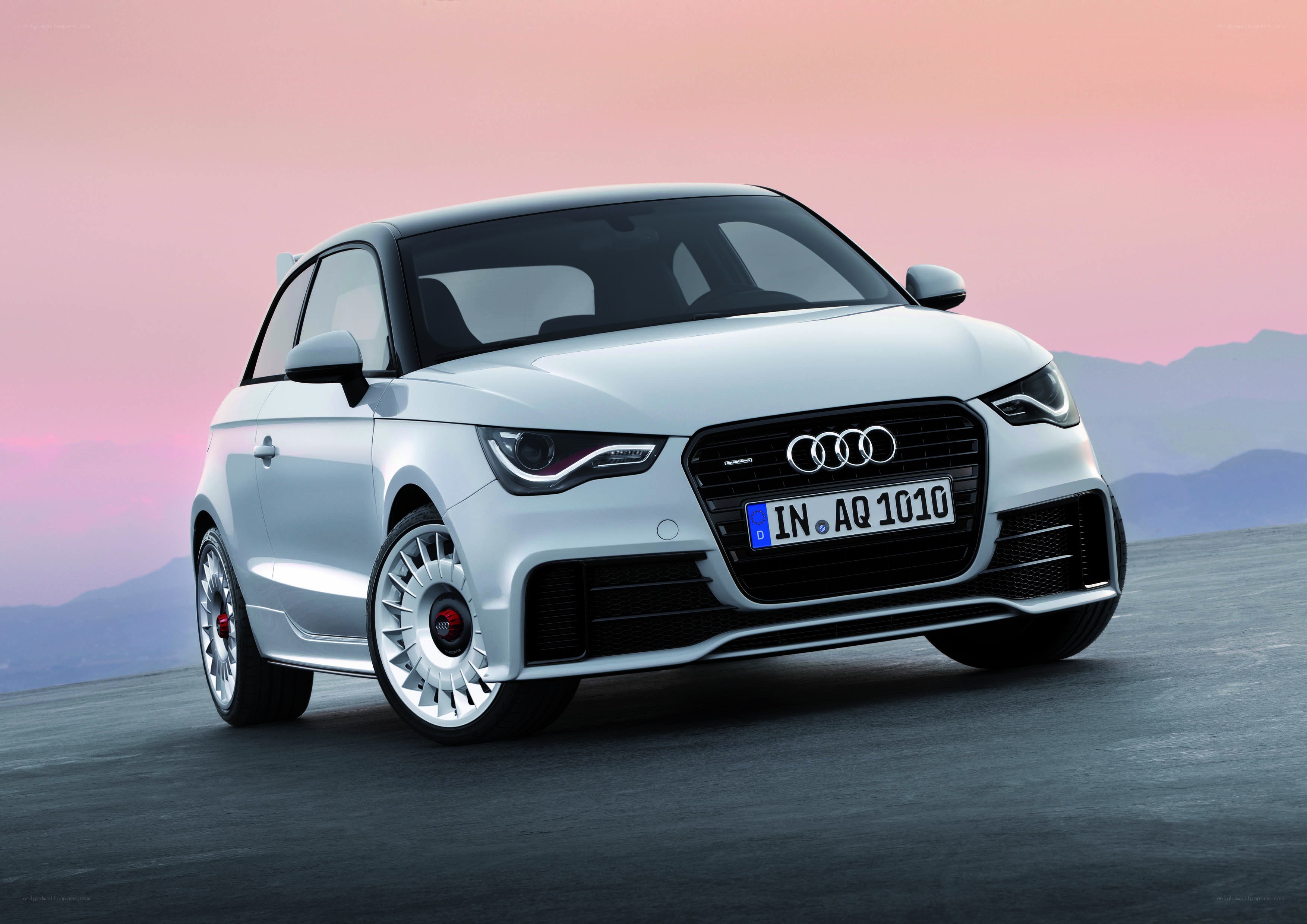 White Audi A1 car