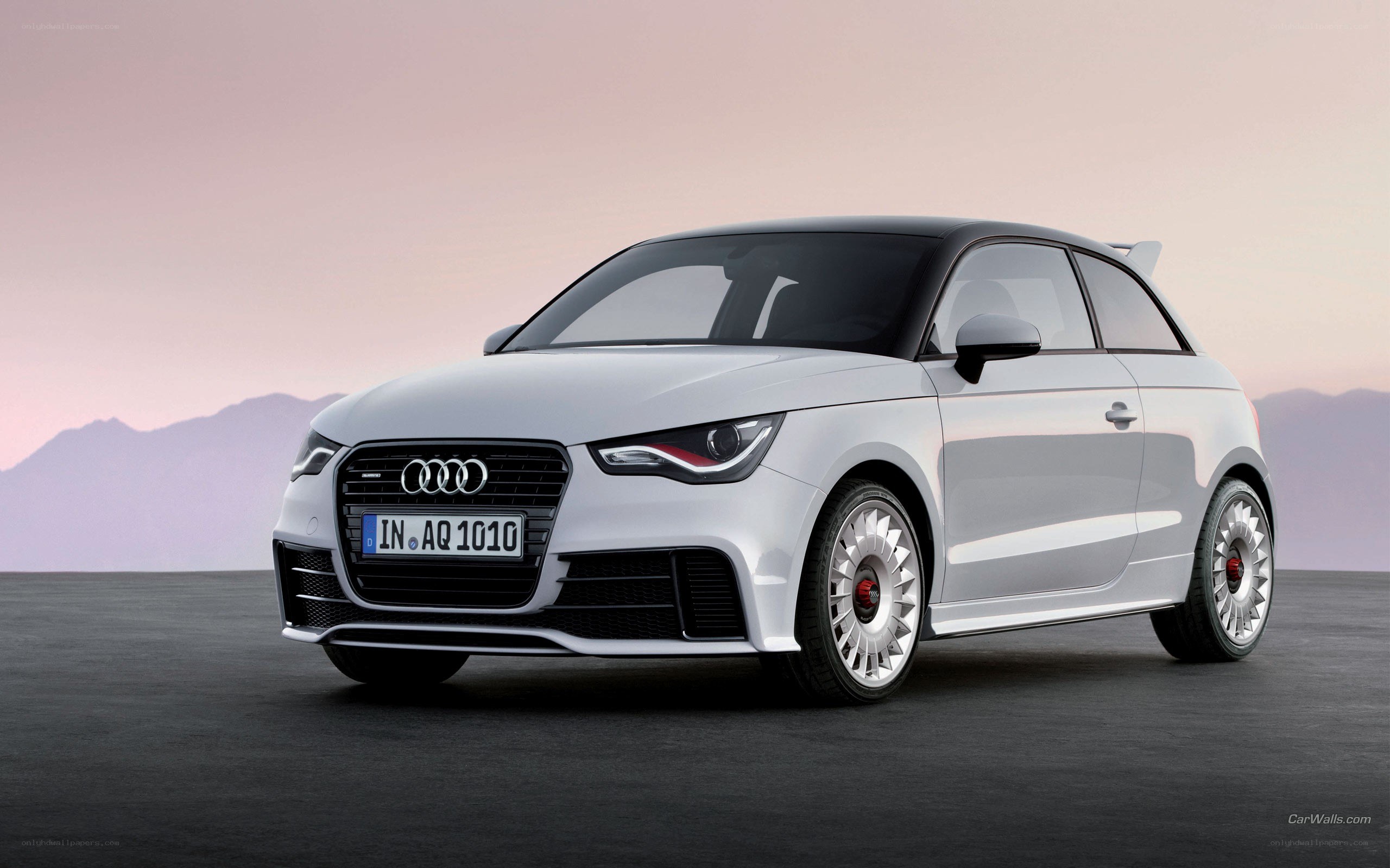 White Audi A1 car
