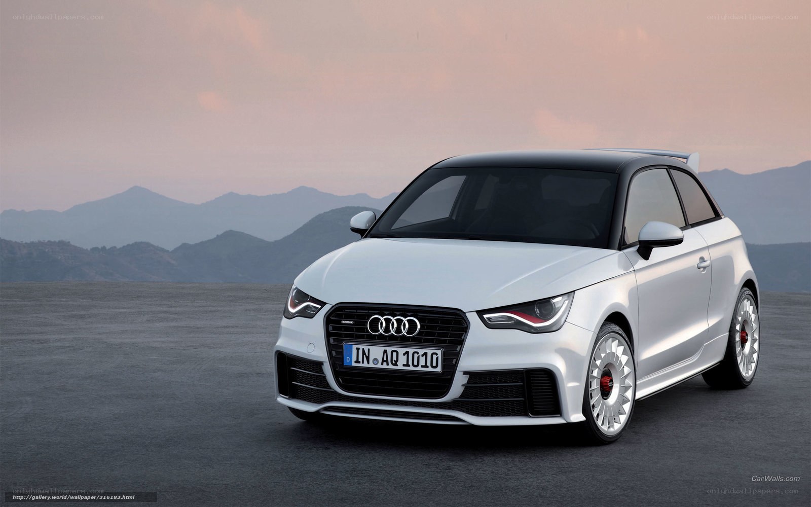 White Audi A1 car