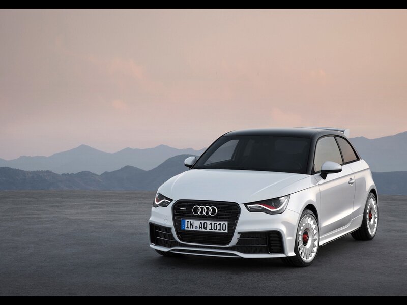 White Audi A1 car